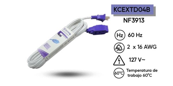EXTENSION ELEC BLANCA KARMSA 4MTS CAL 16 NF3913