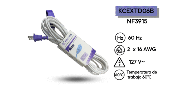 EXTENSION ELEC BLANCA KARMSA 6MTS CAL 16 NF3915