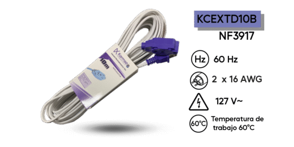 EXTENSION ELEC BLANCA KARMSA 10MTS CAL 16 NF3917