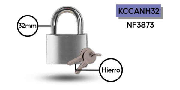CANDADO KARMSA DE HIERRO 32MM GC