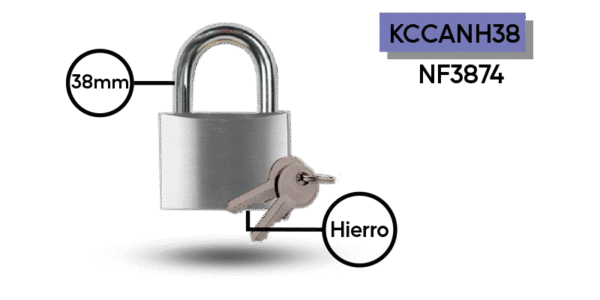 CANDADO KARMSA DE HIERRO 38MM GC