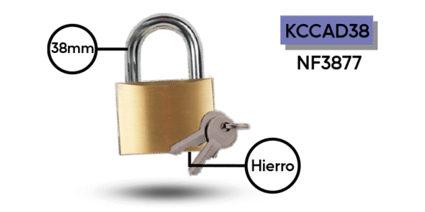 CANDADO KARMSA DORADO 38MM GC