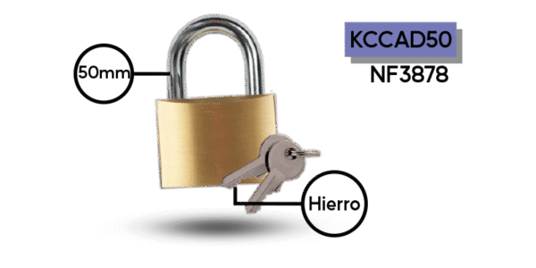 CANDADO KARMSA DORADO 50MM GC